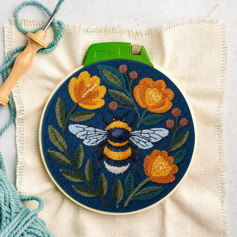 Bumblebee And Orange Blossom Punch Needle Kit – Entry-Level Handmade Craft | Top Gifting Option - image 3