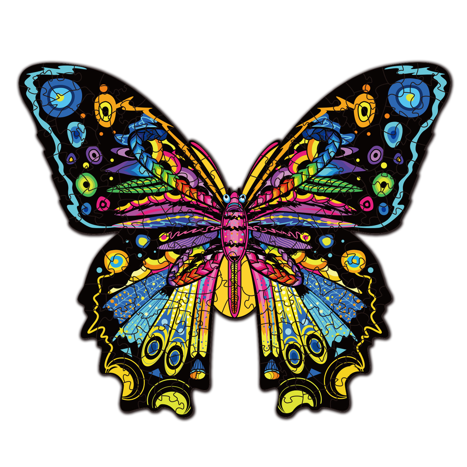 NeonButterfly - Wooden Jigsaw Puzzle