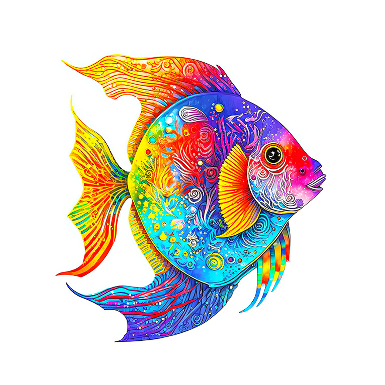 Colorful Fish - Wooden Jigsaw Puzzle