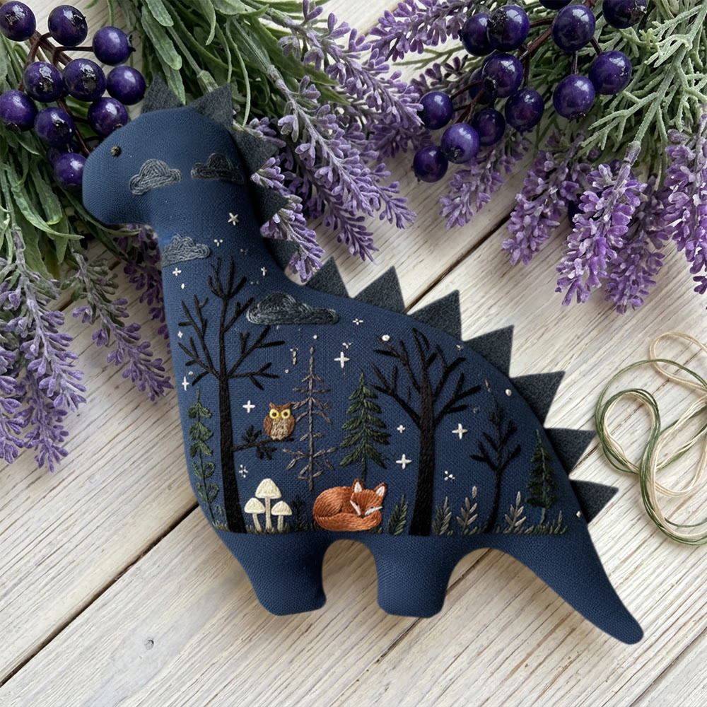 Rubbyoo Stuffed Dinosaur Embroidery Kit - Sleeping Fox | Unique Gift for Kids | Kids Room Decor - image 2