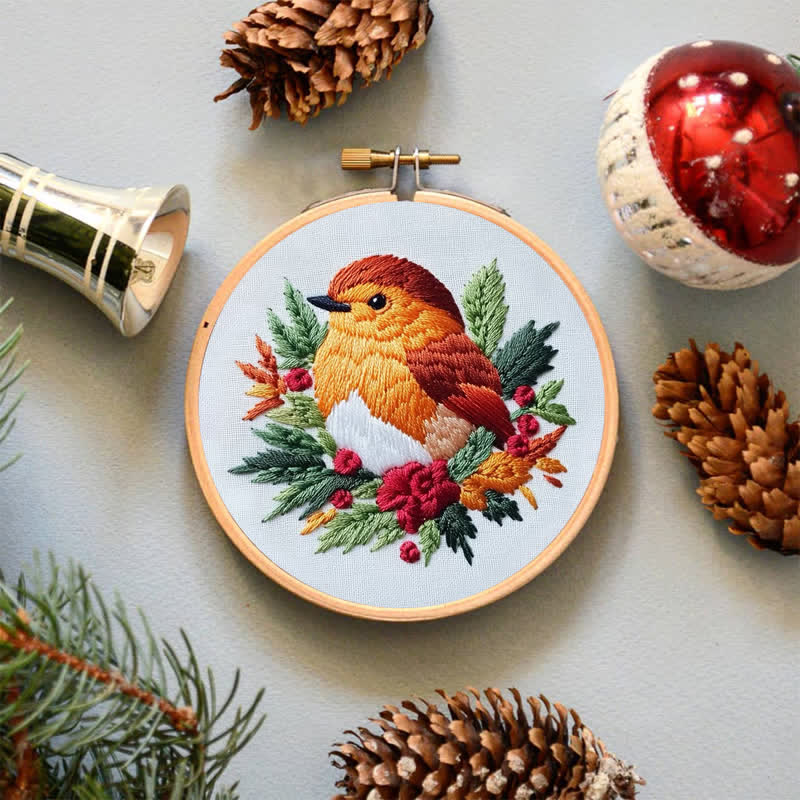 Rubbyoo Embroidery Kit - Baby Robin Bird - image 5