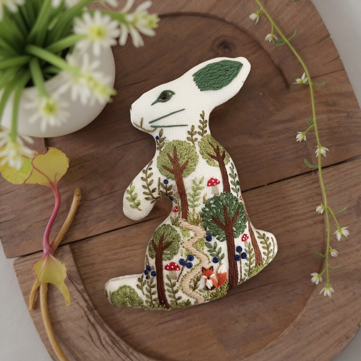 Rubbyoo Rabbit Embroidery Kit - Mysterious Forest | Creative Handmade Art |  Gift For Diy Crafters - image 9