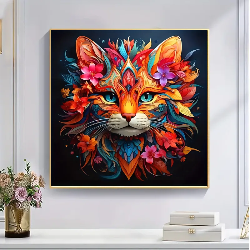 Cat As Beautiful As Flowers - Wooden Jigsaw Puzzle