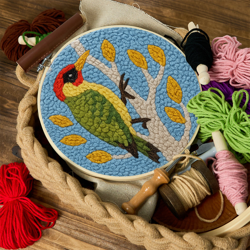 Woodpecker Branch Punch Needle Kit – Beginner-friendly Diy | Fresh Nature Home Ornament - image 11