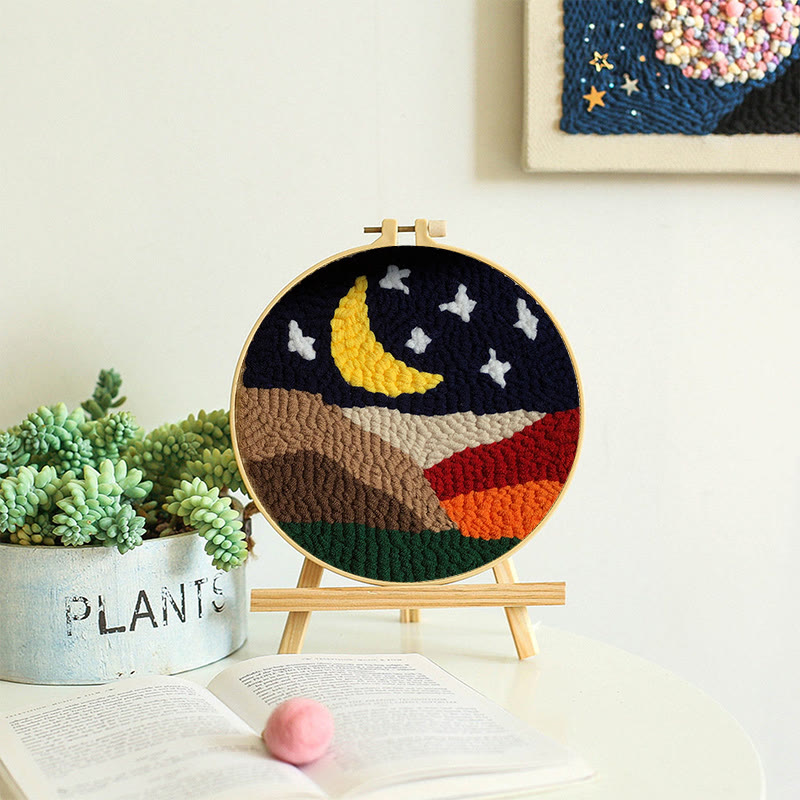 Moonlit Landscape Punch Needle Kit – Tranquil DIY Project | Serene Nature-Inspired Decor - image 8