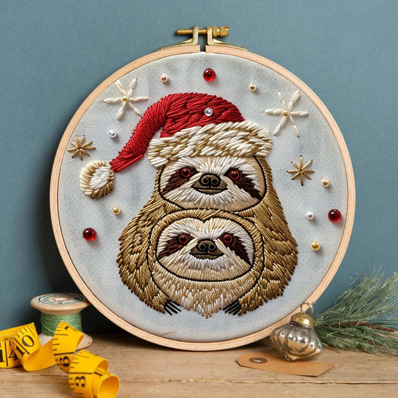 Rubbyoo Embroidery Kit-  Christmas Sloth - image 3