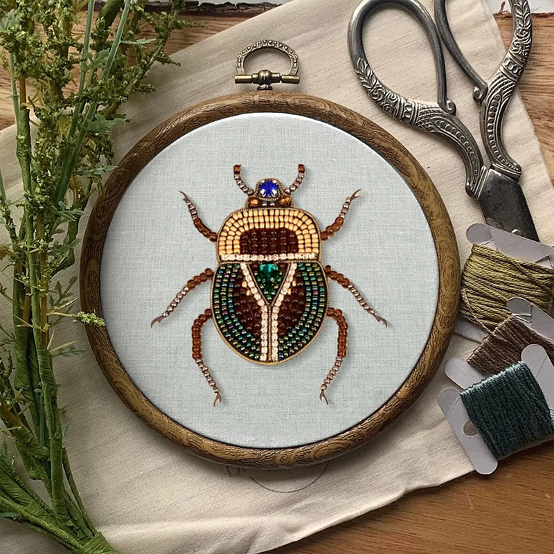 Rubbyoo Bead Embroidery Kit - Scarab Beetle | Diy Handmade Stitchwork | Easy Craft For Adults - image 4
