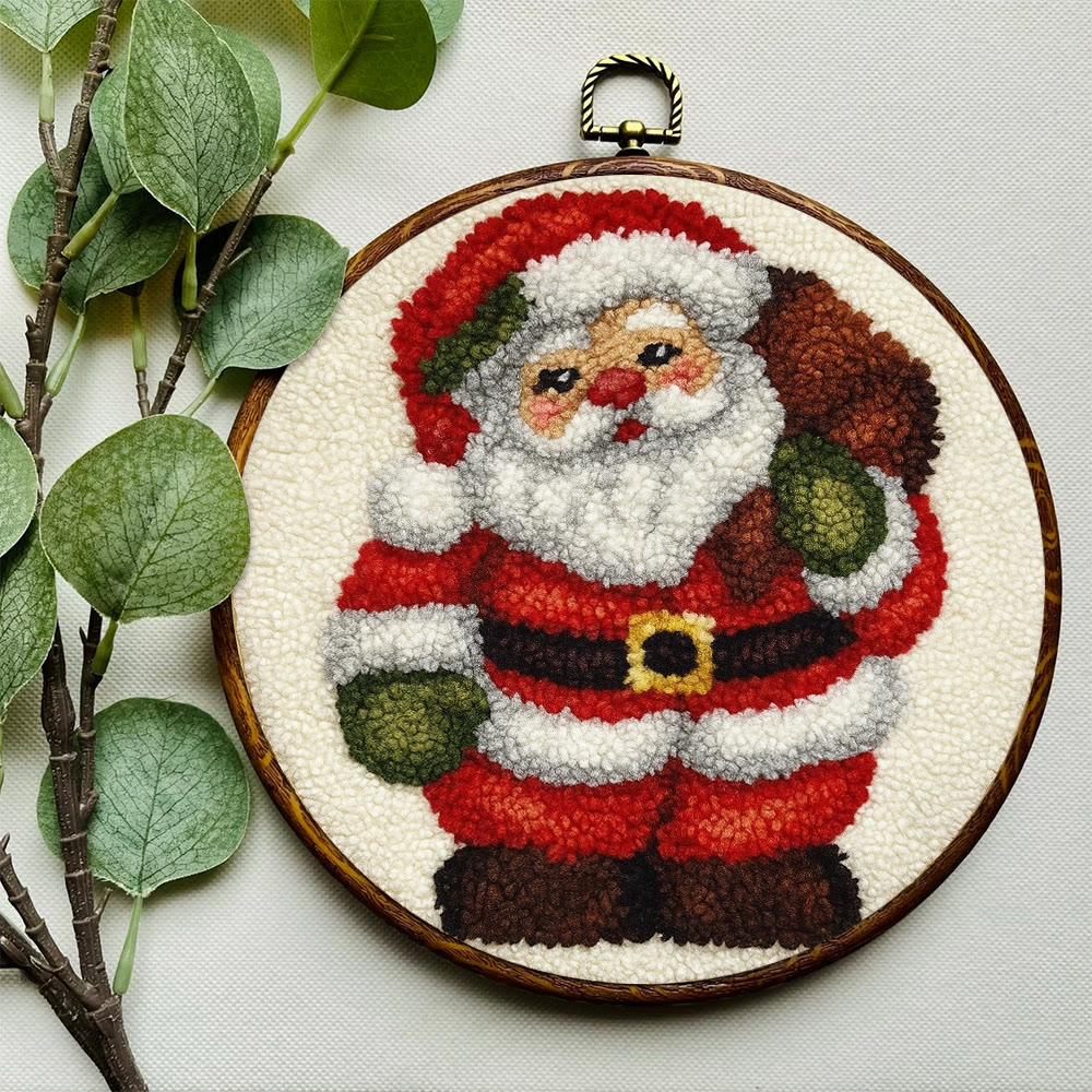 Santa Claus Punch Needle Kit - DIY Christmas Craft | Versatile Handmade Cup Mat - image 5