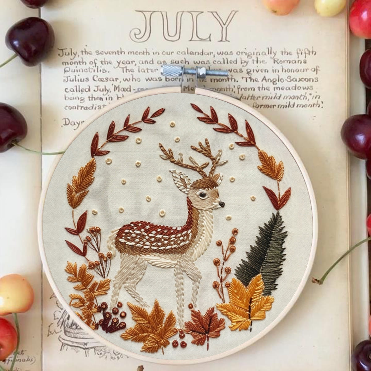 Rubbyoo Embroidery Kit-   Autumn Deer - image 3