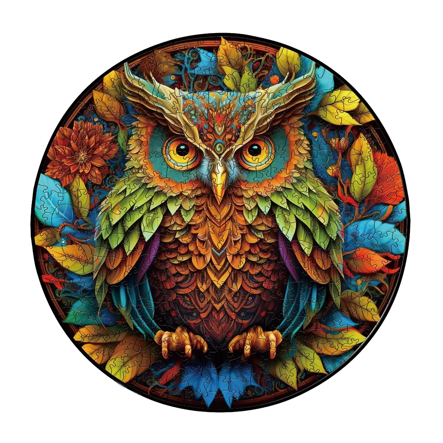 Mandala Owl - Wooden Jigsaw Puzzle