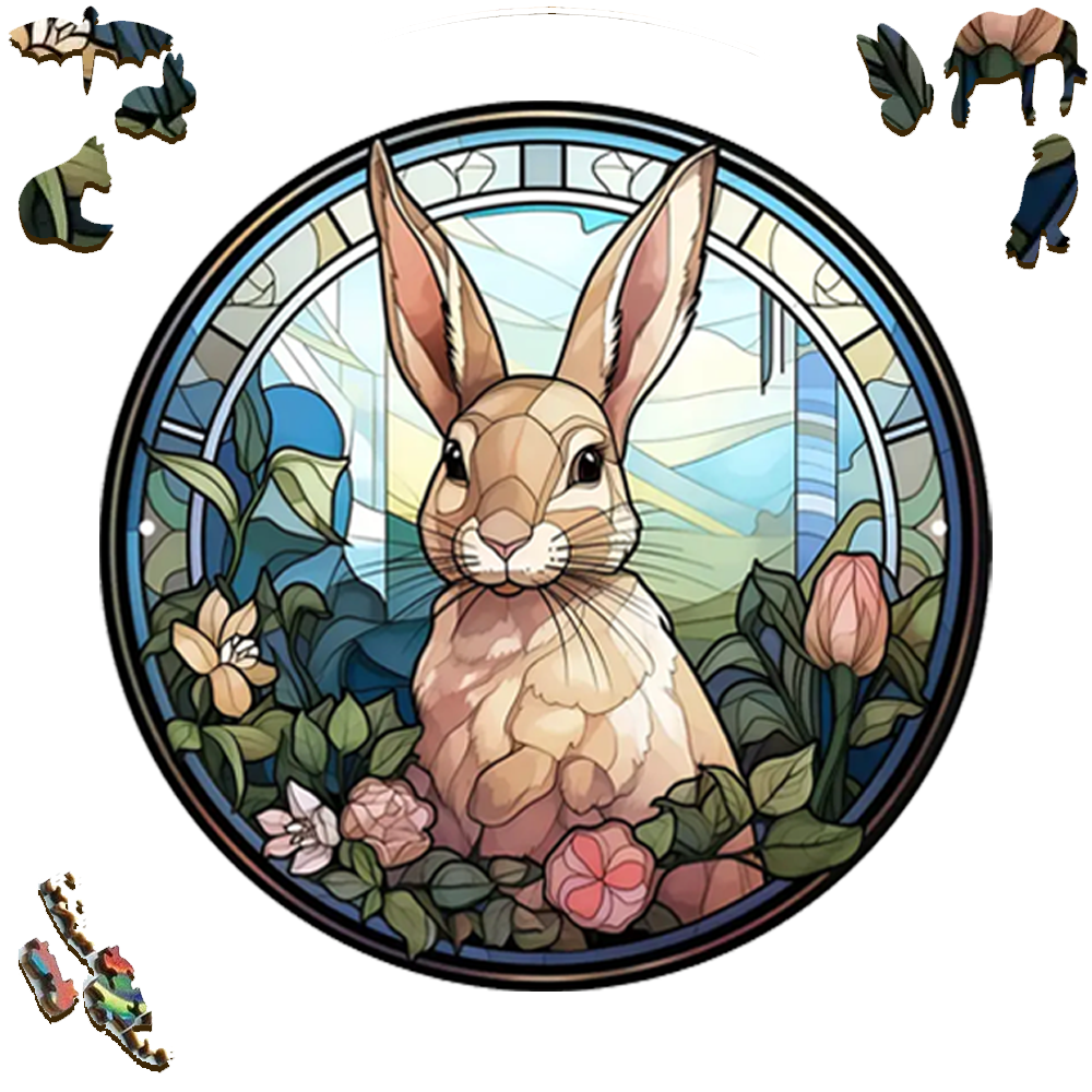 Bunny Sign - Wooden Jigsaw Puzzle