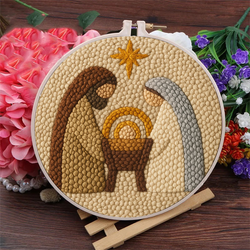 Christmas Nativity Punch Needle Kit - Diy Christmas Pattern | Perfect Wall Hanging  - image 3