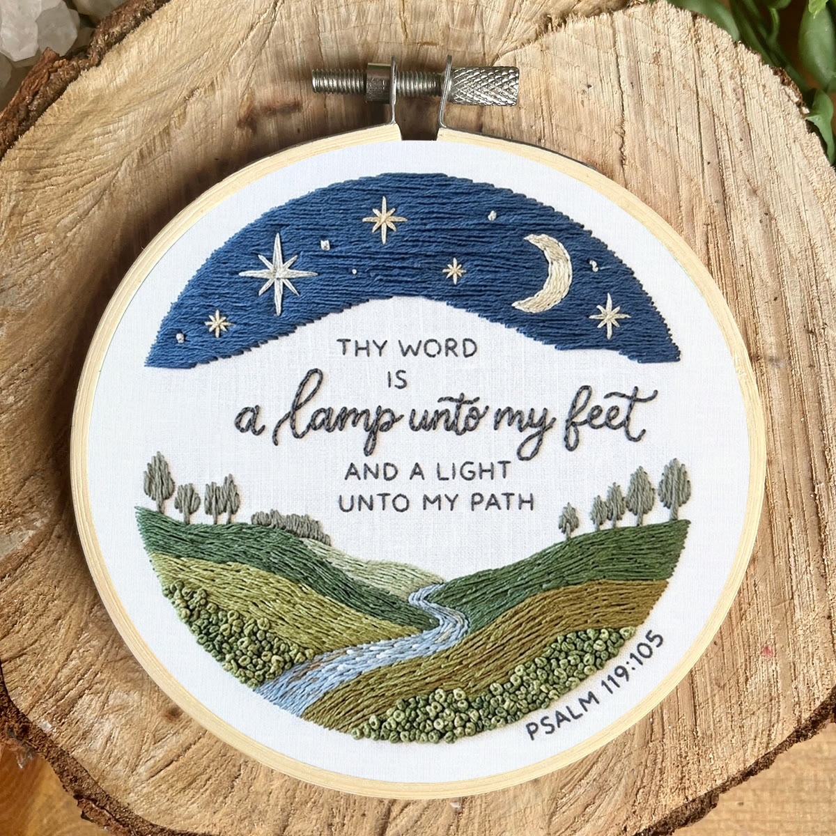 Rubbyoo Embroidery Kit - God's Word Lights My Path | Bible Psalm 119:105 | Devotional Room Decor  - image 4