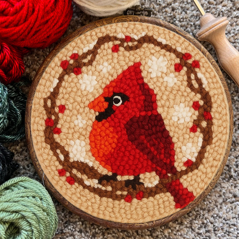 Blooming Bird Punch Needle Kit - Christmas Needle Artwork |  Gift For Bird Lovers  - image 10