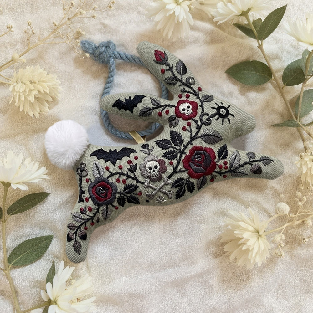 Rubbyoo Rabbit Embroidery Kit - Gothic Patten | Handicraft For Beginner | Diy Holiday Ornament - image 2