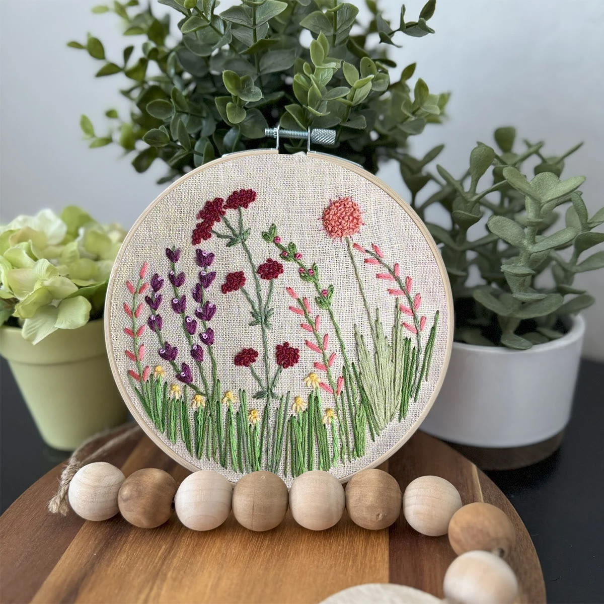 Rubbyoo Embroidery Kit- Flower Branches  Pattern | Embroidery Kit For Beginner,Modern Embroidery,Cross Stitch - image 3