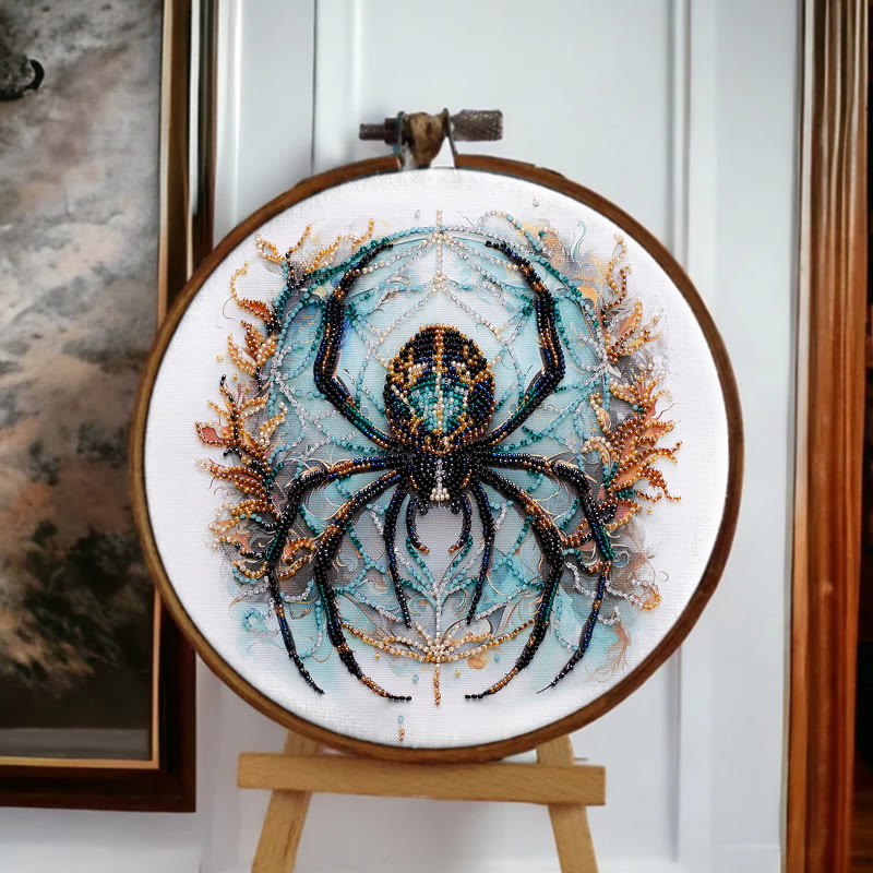 Rubbyoo Bead Embroidery Kit - Spooky Spider | Unique Halloween Handicraft | Diy Holiday Decor - image 9
