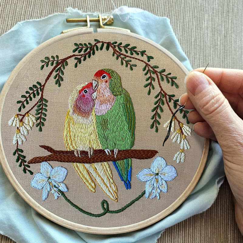 Rubbyoo Embroidery Kit - Bird Couple | Diy Stitch Craft | Handmade Anniversary Gift - image 13