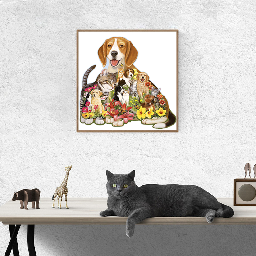 Cat and Dog Paradise - Wooden Jigsaw Puzzles