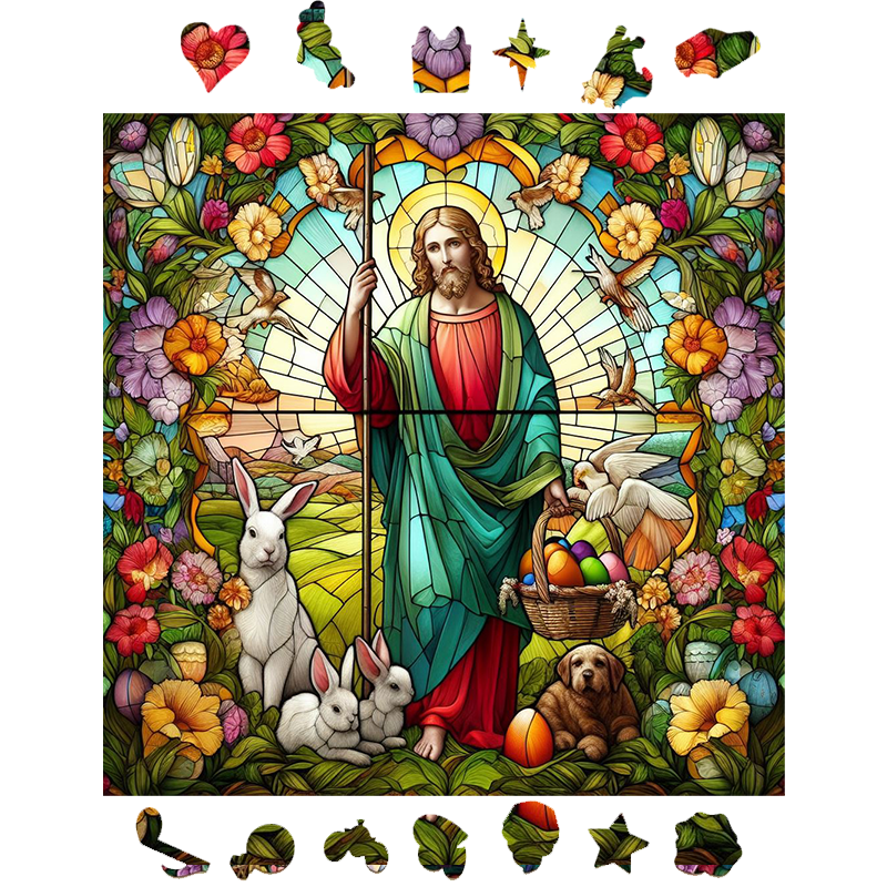 Celebrating the Resurrection of Jesus - Wooden Jigsaw Puzzle