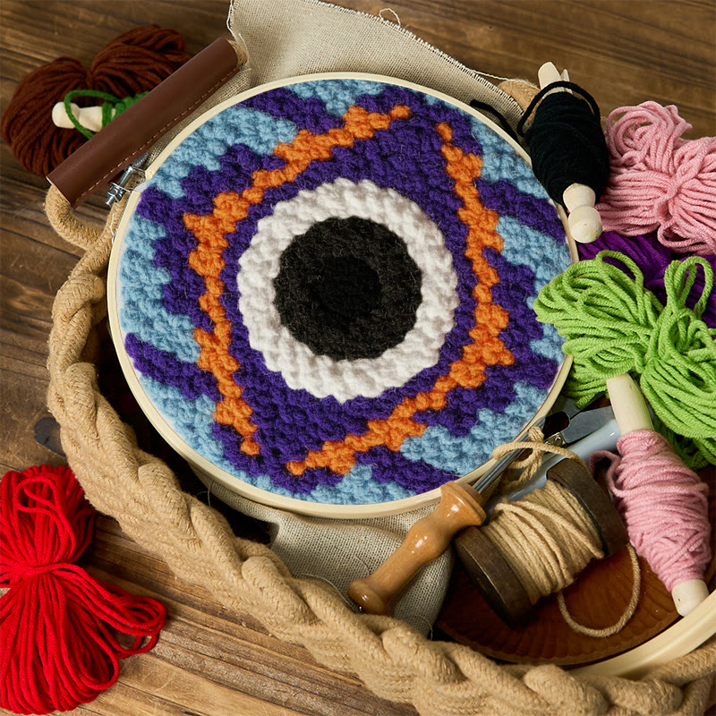 Bohemian Evil Eye Punch Needle Kit - Unique Diy | Bold Home Addition - image 12