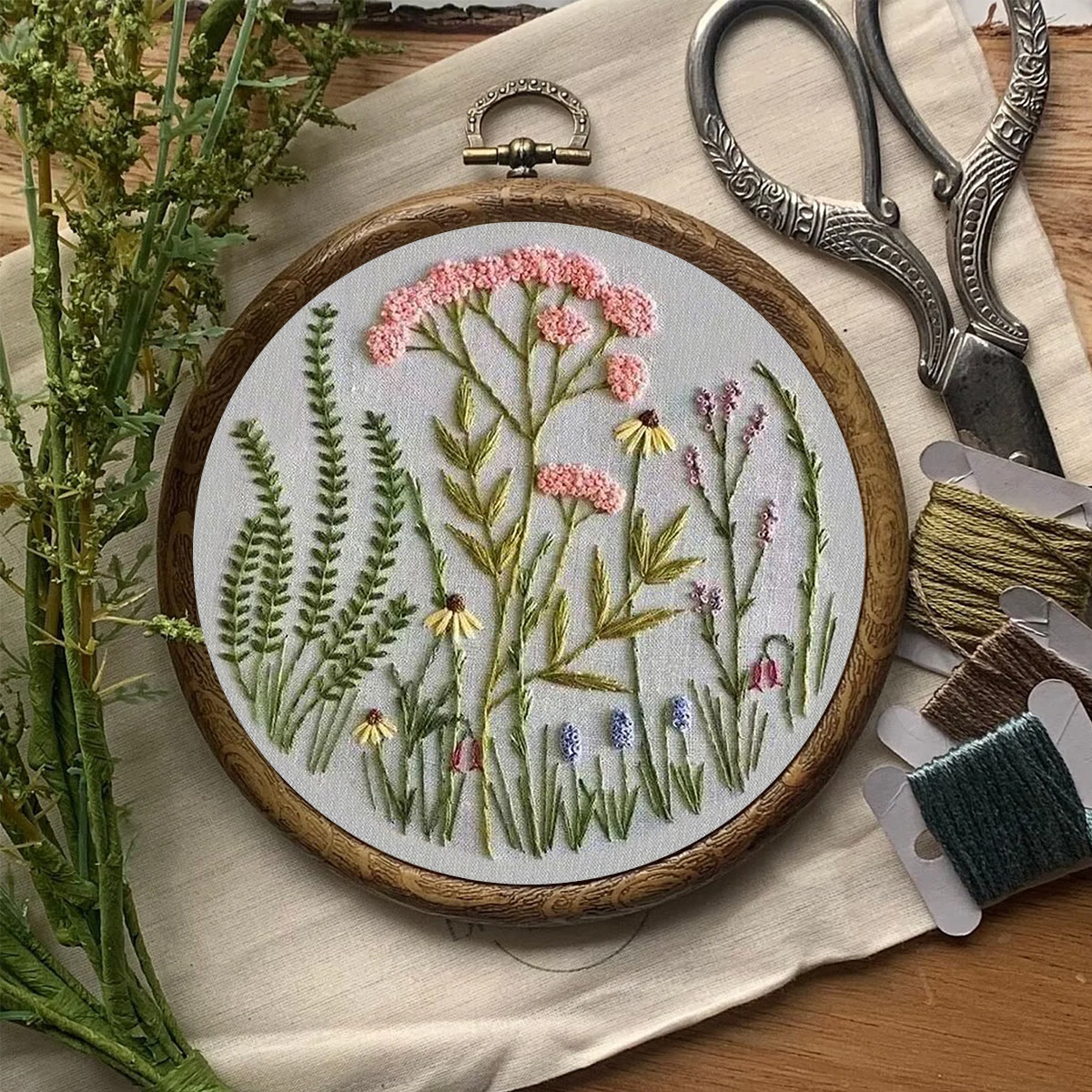 Rubbyoo Embroidery Kit-Wildflowers Pattern | Embroidery Kit For Beginner,Modern Embroidery - image 8