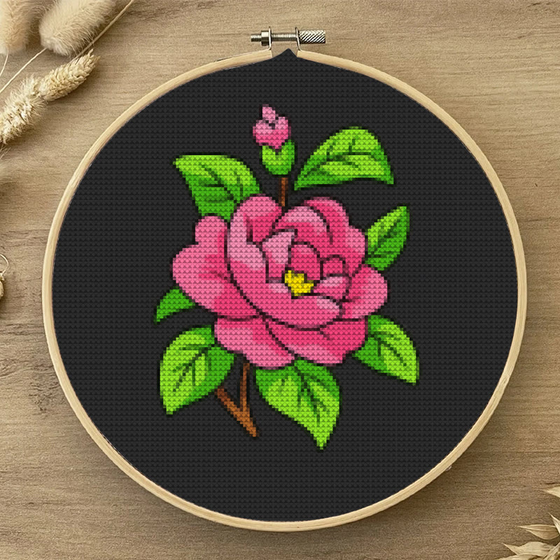  Cross Stitch Kit - Blooming Rose | Diy Floral Handicraft | Office Wall Decorations - image 4