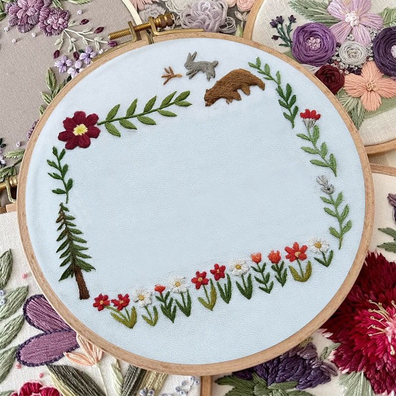 Rubbyoo Embroidery Photo Frame Kit - Floral Mountain Path | Personalized Handicraft | Unique Photo Memory  - image 7