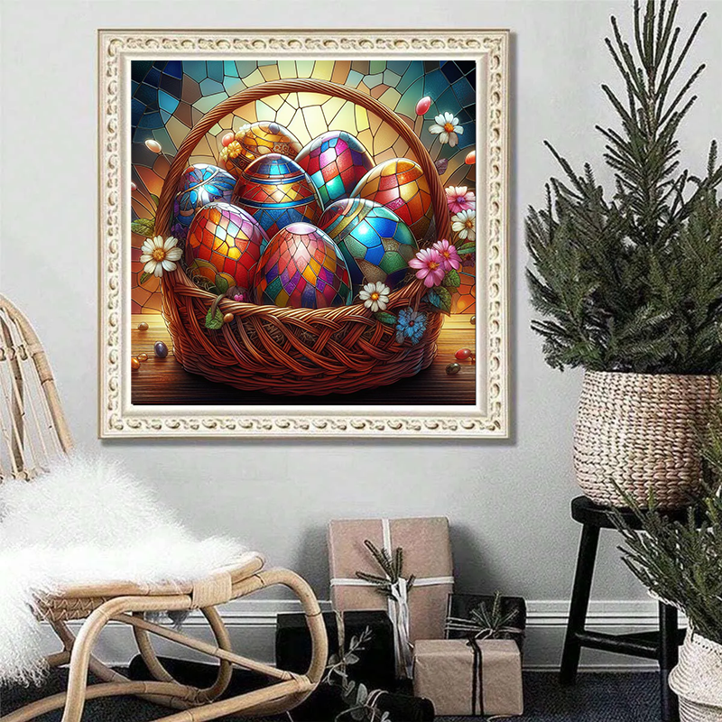 Easter Egg In Basket - Wooden Jigsaw Puzzle