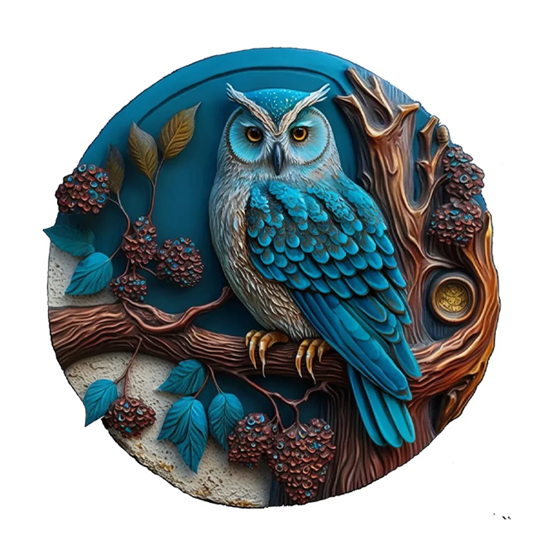 Blue Owl - Wooden Jigsaw Puzzle