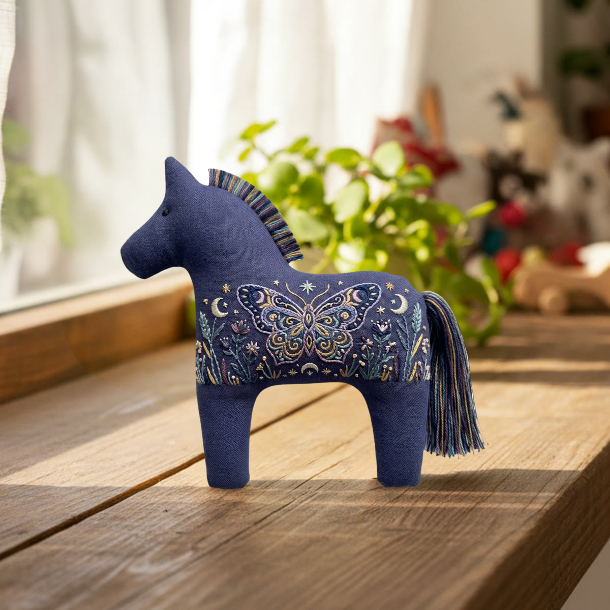 Rubbyoo Dala Horse Embroidery Kit - Butterfly And Flowers | Cozy Home Decor | Housewarming Party Gift For Friends - image 9