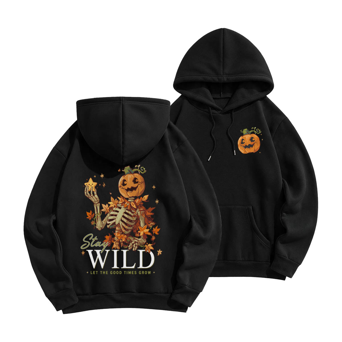 Rubbyoo Stay Wild Unisex Hoodie - Black - 2XL - image 16