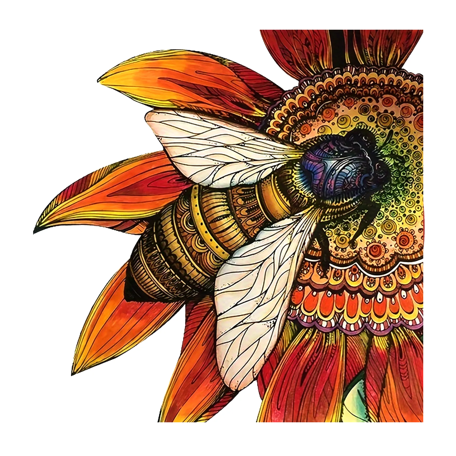 Bee Collecting Nectar - Wooden Jigsaw Puzzles