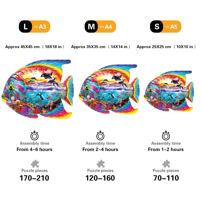 Rainbow Fish - Wooden Jigsaw Puzzles