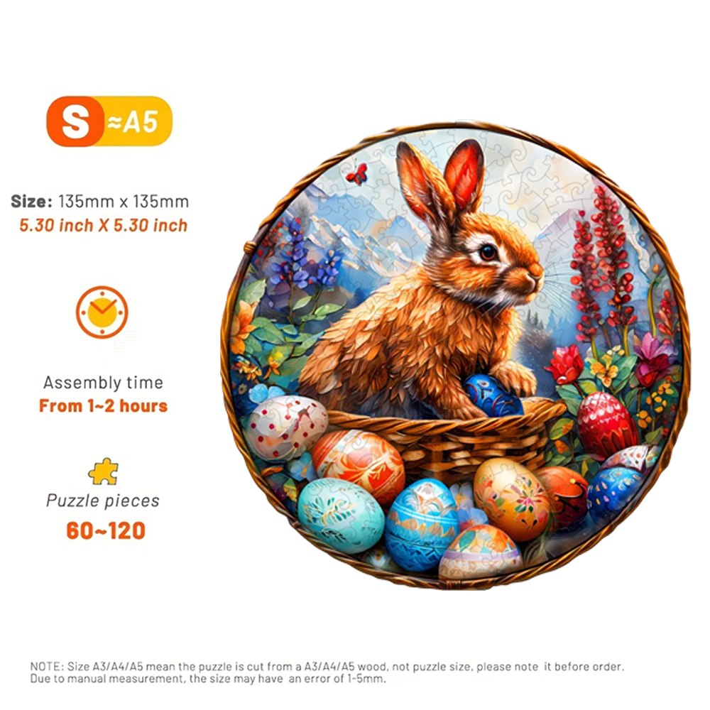 Easter Bunny - Wooden Jigsaw Puzzle