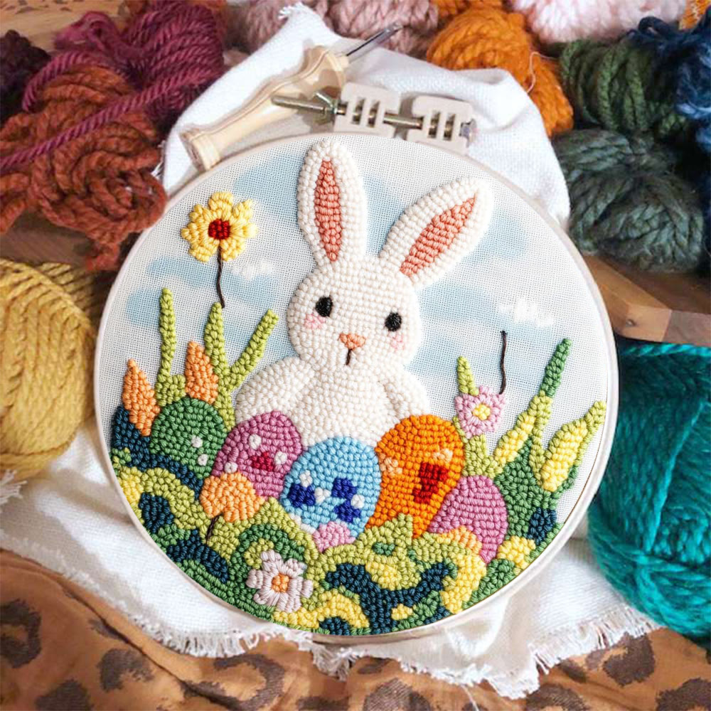 Spring Easter Meadow Punch Needle Kit - Easy Craft | Cheerful Festival Gift - image 5