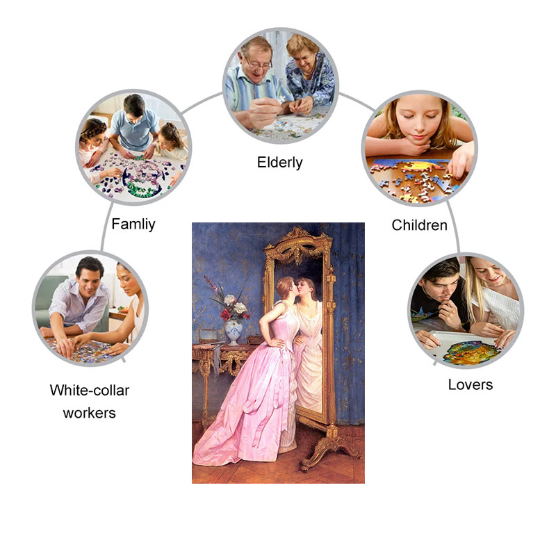 Vanity By Auguste Toulmouche - Wooden Jigsaw Puzzle