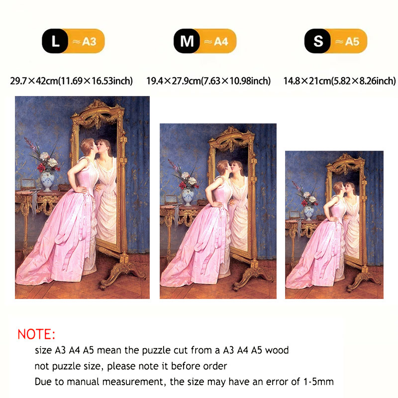 Vanity By Auguste Toulmouche - Wooden Jigsaw Puzzle