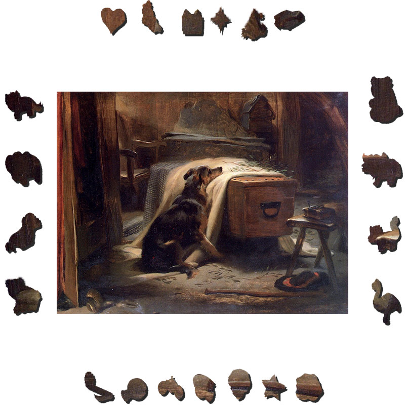 Old Shepherd's Chief Mourner - Wooden Jigsaw Puzzle