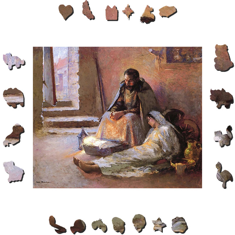 The Nativity By Gari Melchers - Wooden Jigsaw Puzzle