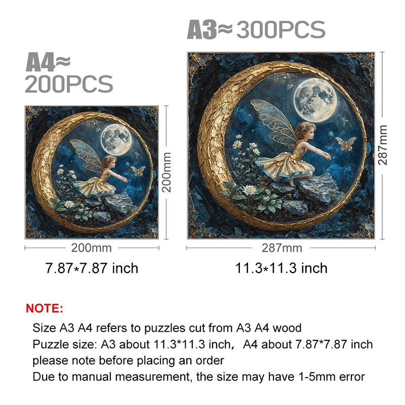 Golden Half Moon - Wooden Jigsaw Puzzle