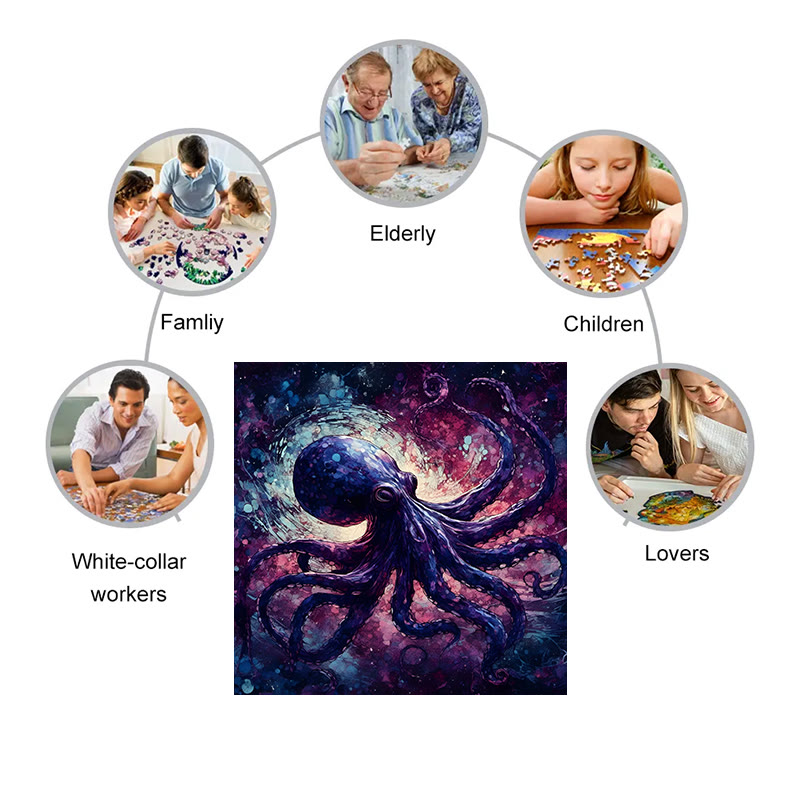 Evil Octopus - Wooden Jigsaw Puzzle