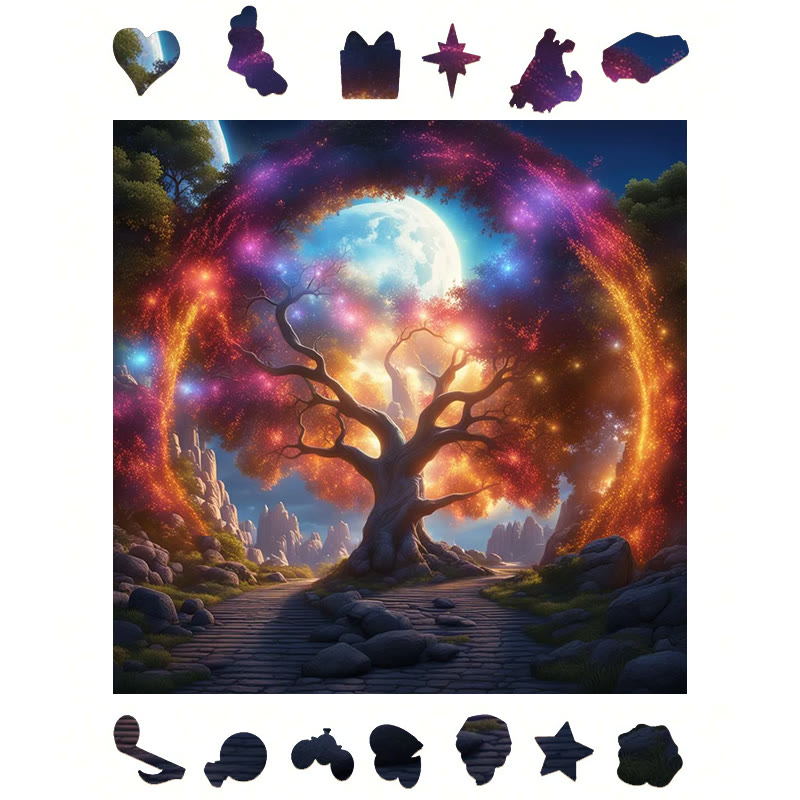 Universal Light Consciousness - Wooden Jigsaw Puzzle
