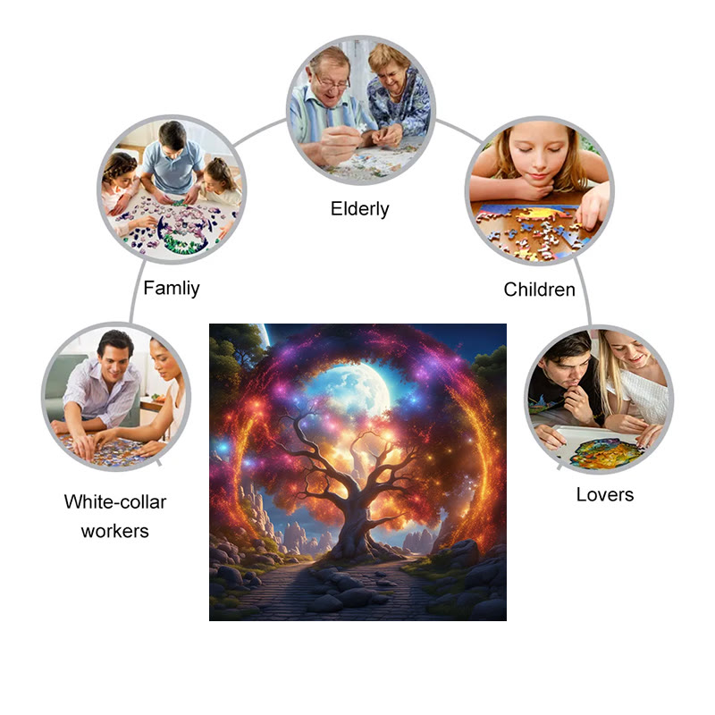 Universal Light Consciousness - Wooden Jigsaw Puzzle