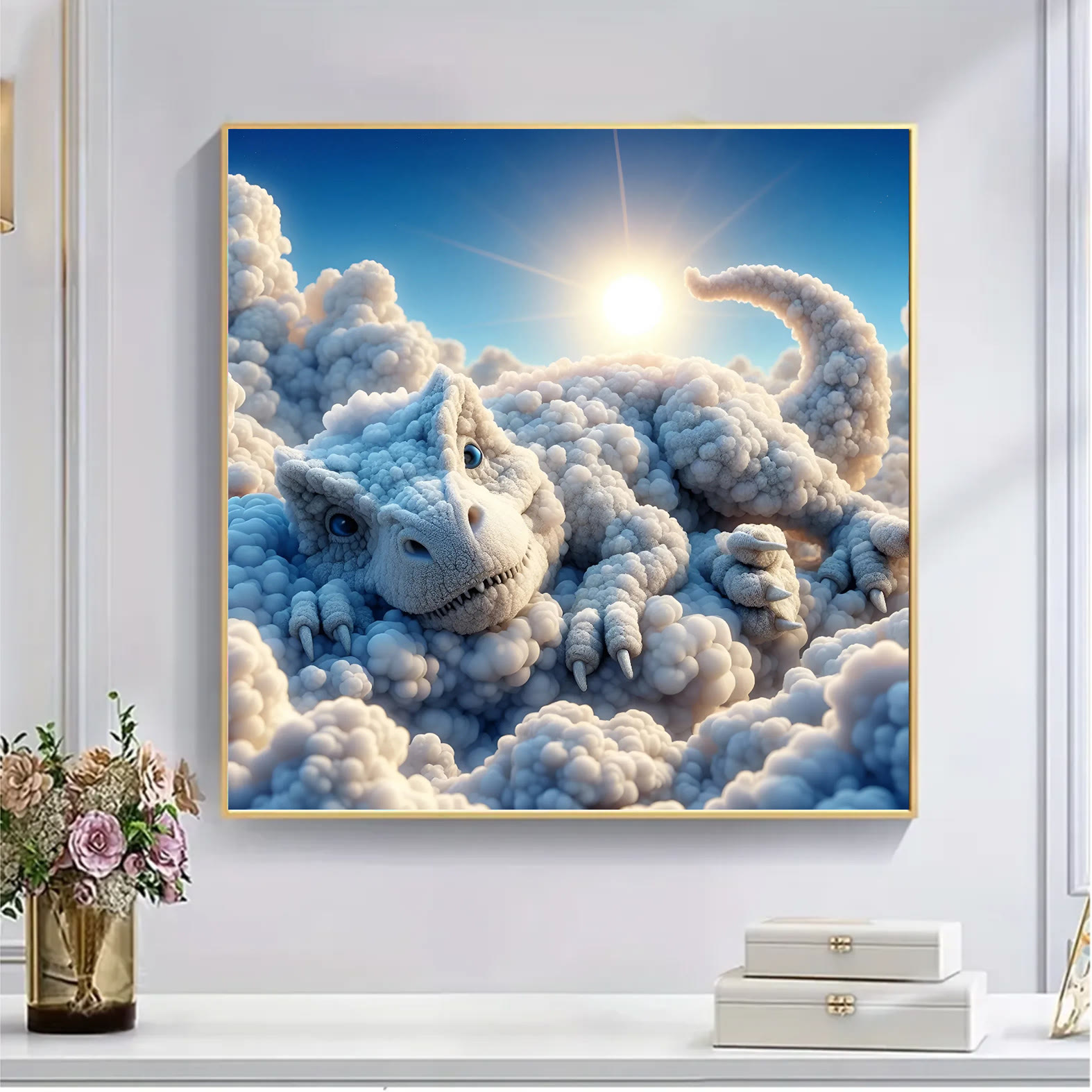 Baby T-Rex of Cloud - Wooden Jigsaw Puzzle