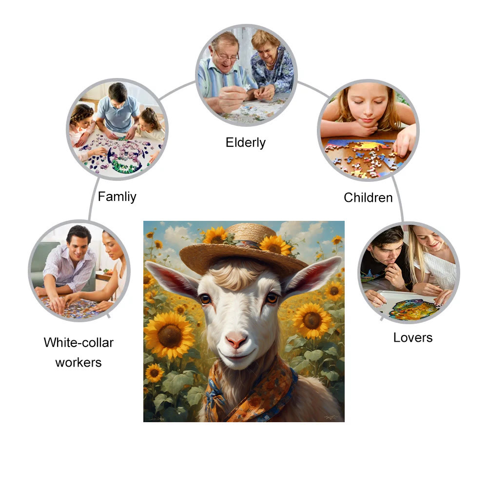 Vincent Van Goat - Wooden Jigsaw Puzzle