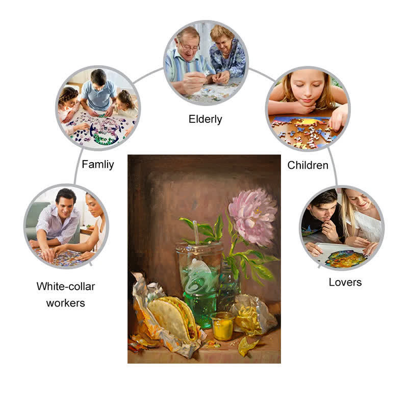 Taco Bell Crunchwrap - Wooden Jigsaw Puzzle