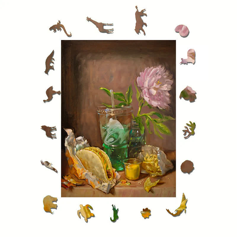 Taco Bell Crunchwrap - Wooden Jigsaw Puzzle