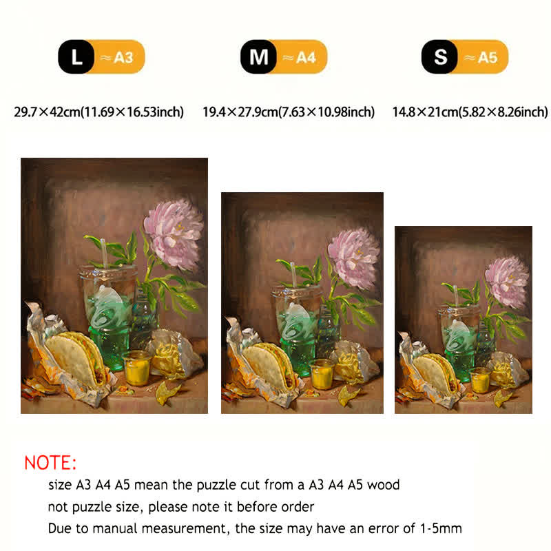 Taco Bell Crunchwrap - Wooden Jigsaw Puzzle