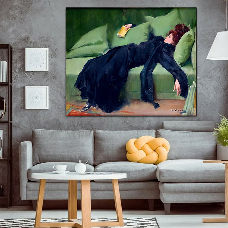 Decadent Young Woman After the Dance - Wooden Jigsaw Puzzle